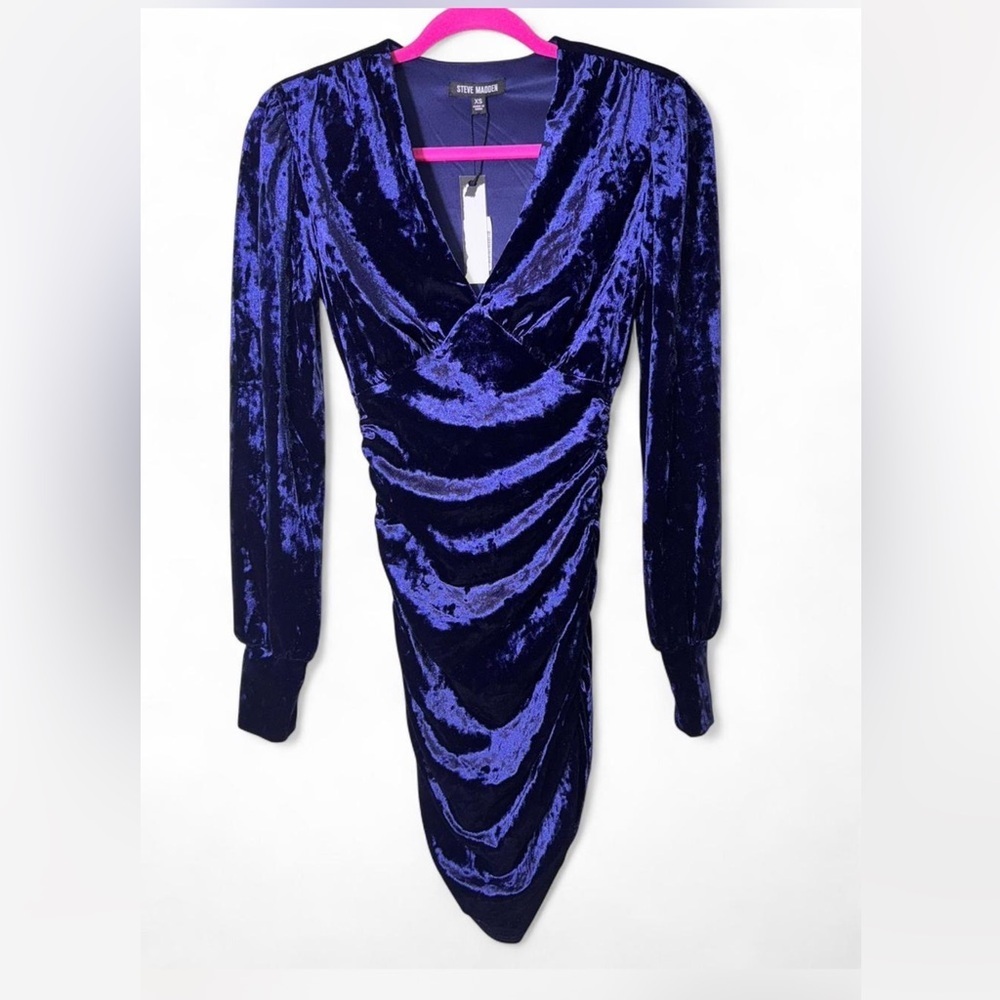 Steve Madden Blue Velvet Dress
